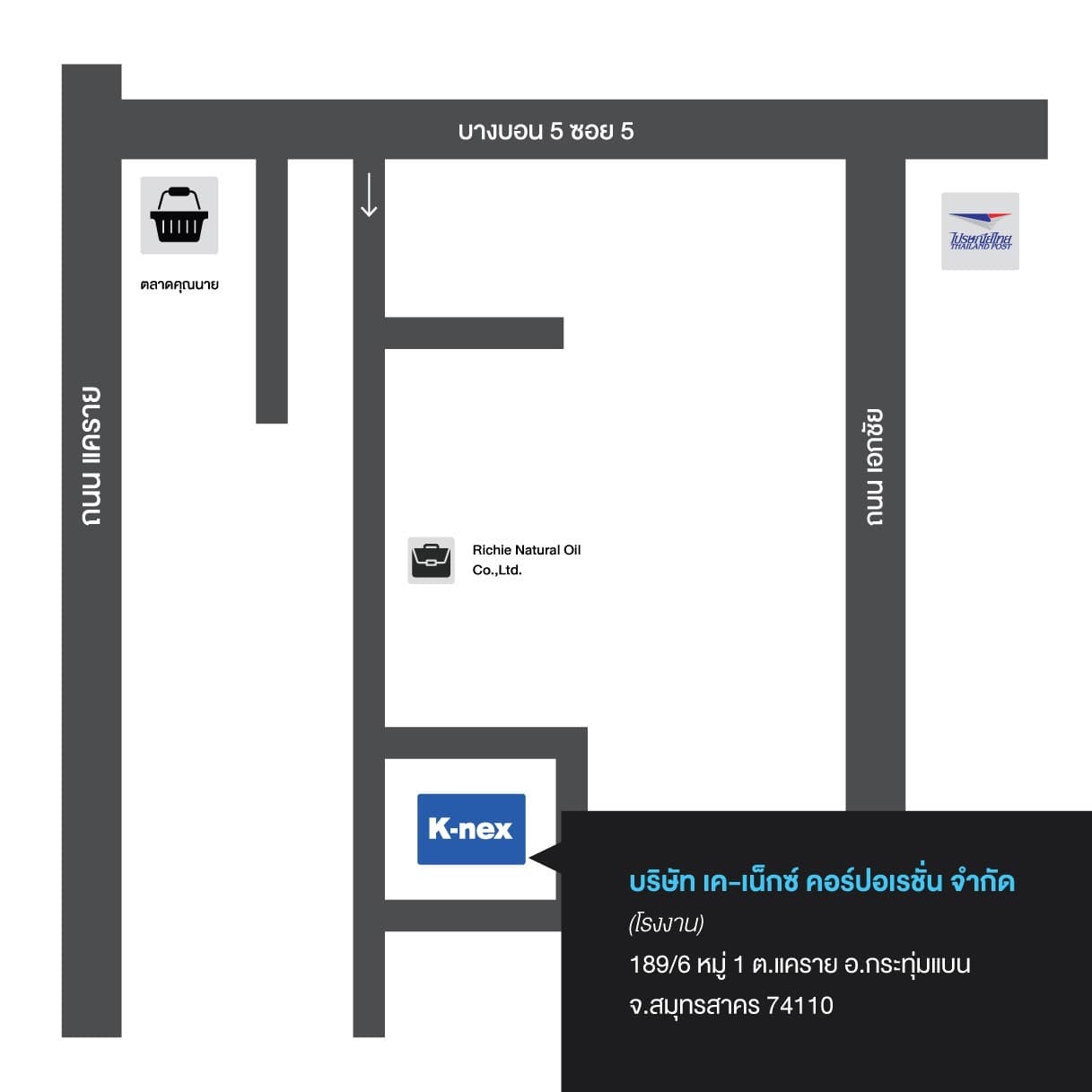 แผนที่ โรงงาน - บริษัท เค-เน็กซ์ คอร์ปอเรชั่น จำกัด (โรงงาน)